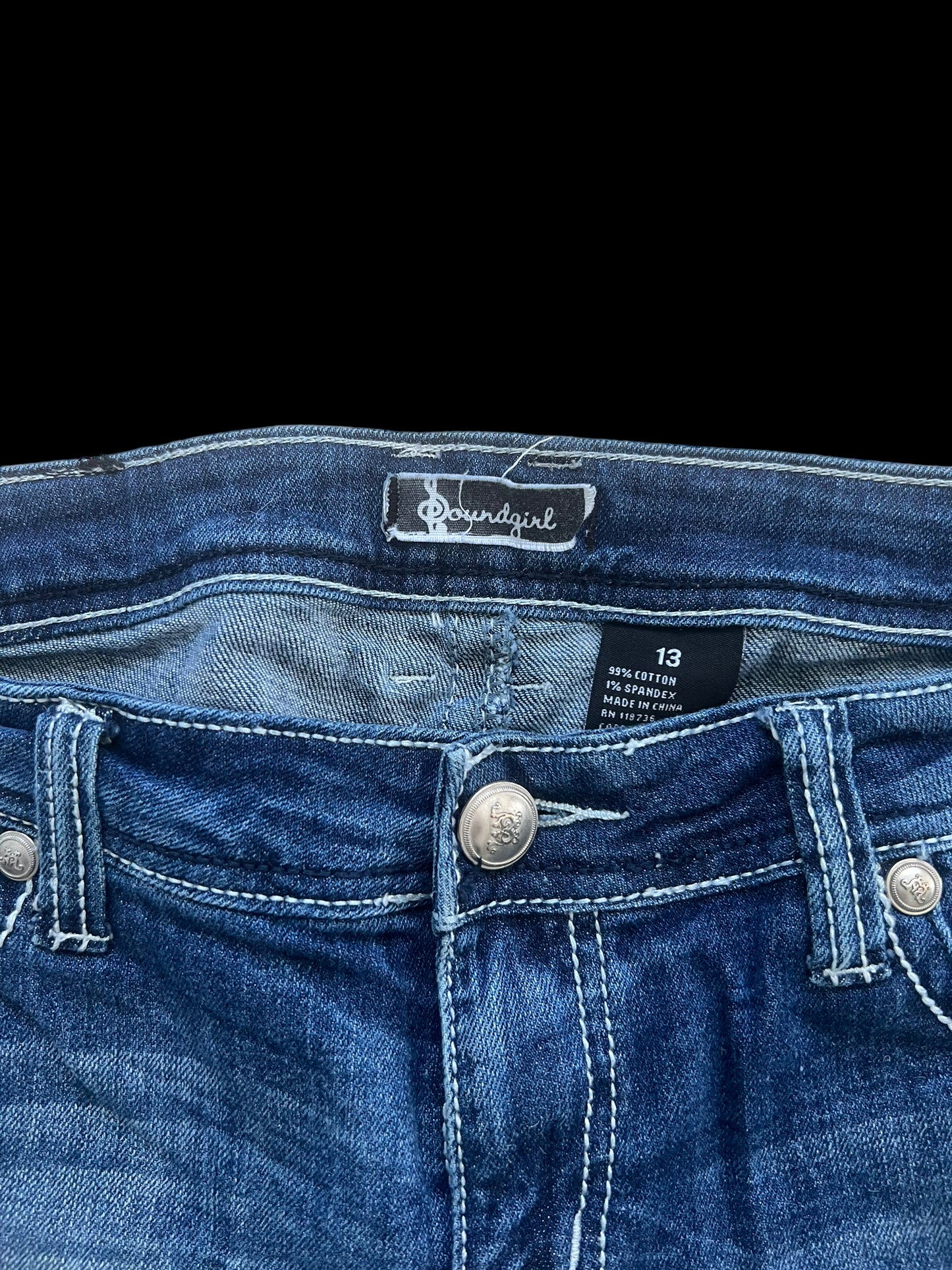 Embellished cross jeans