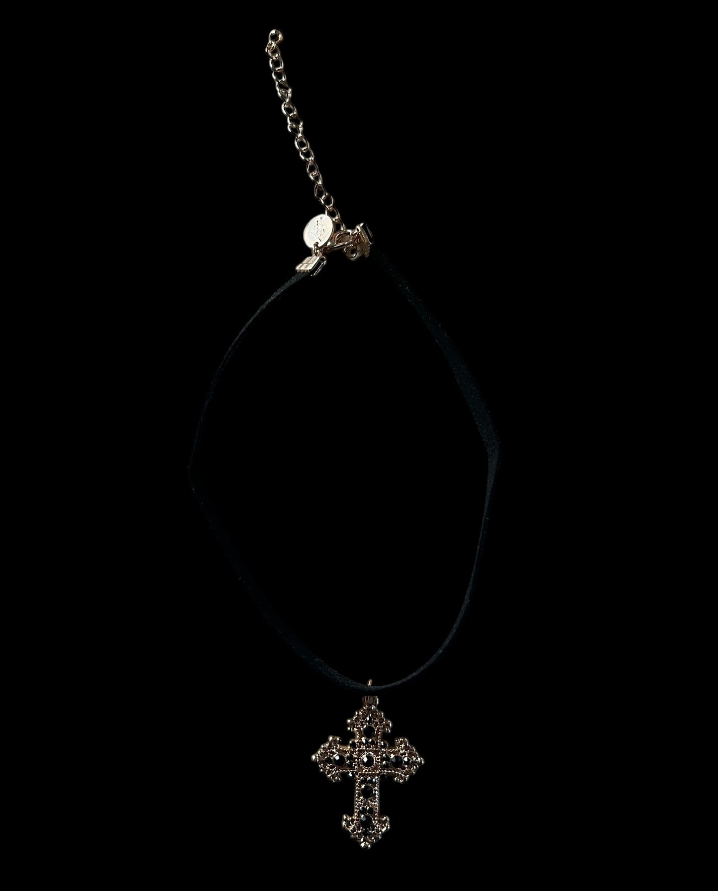 Gold cross chocker