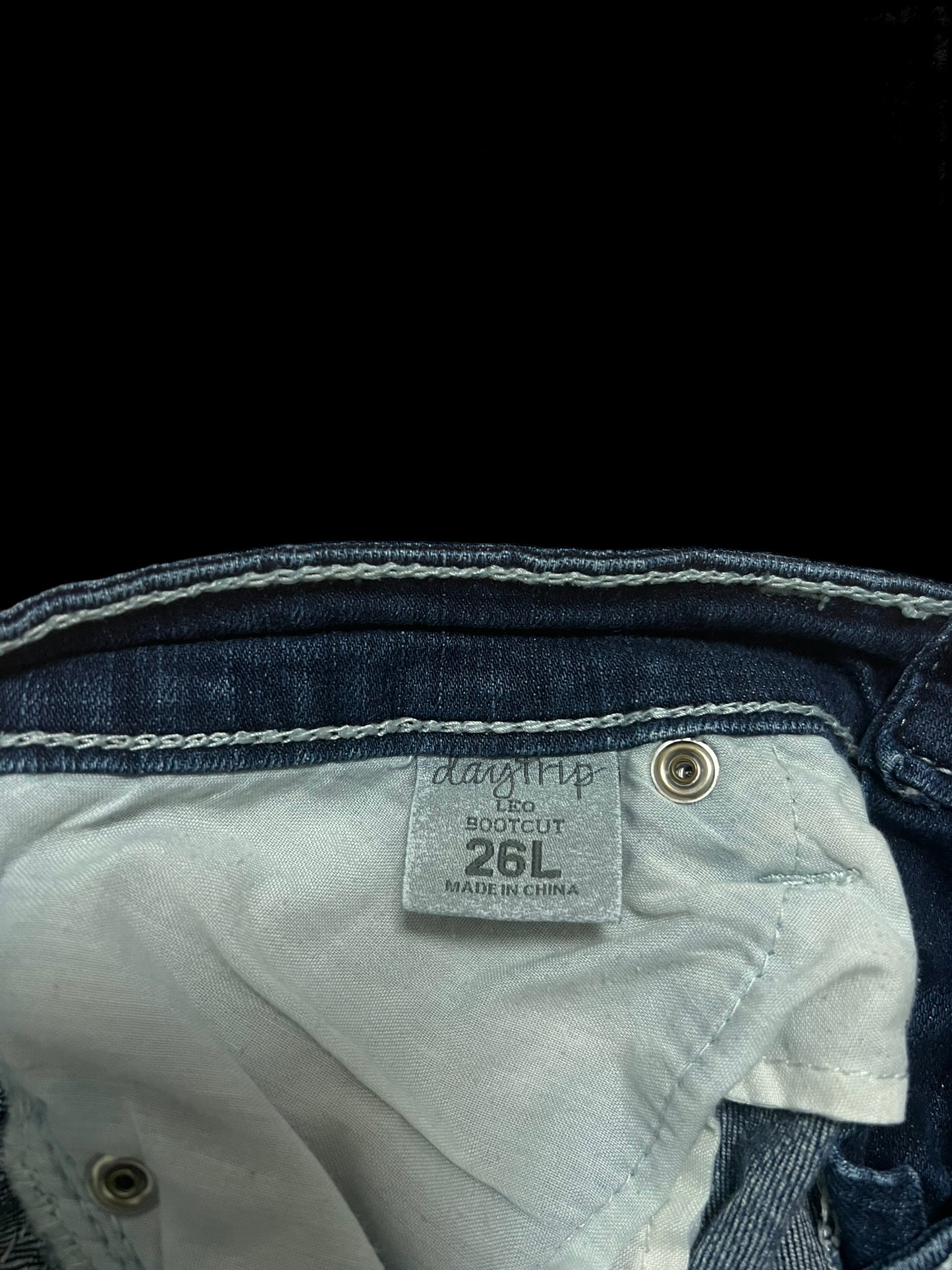 Sequin bootcut jeans
