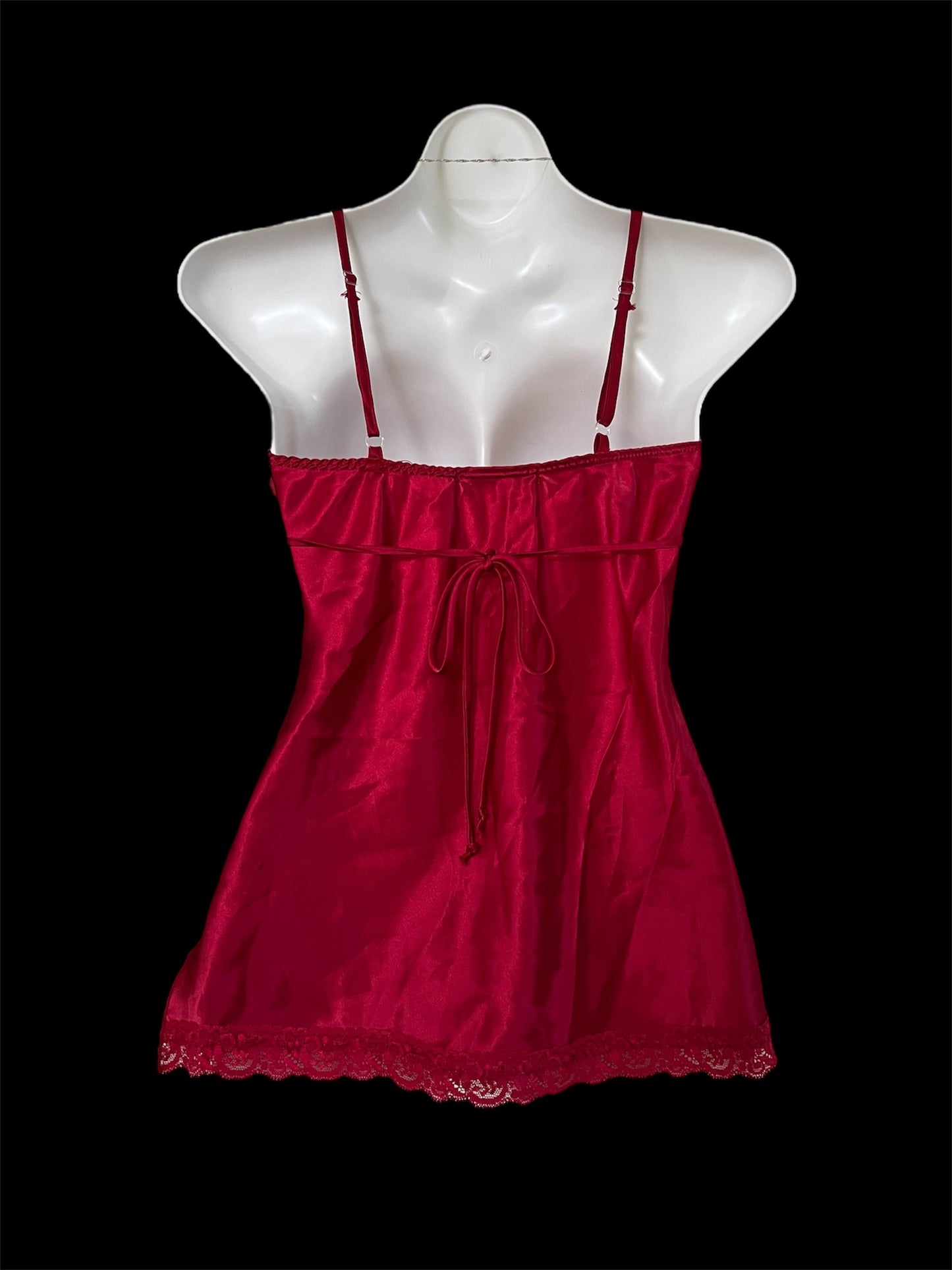 Red sequined babydoll top
