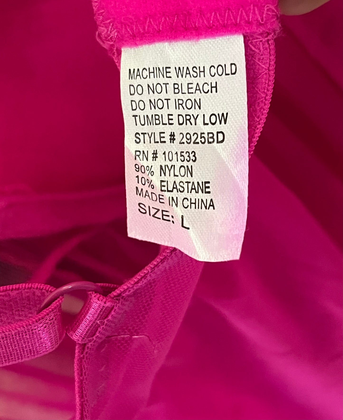 Hot pink babydoll lingerie top