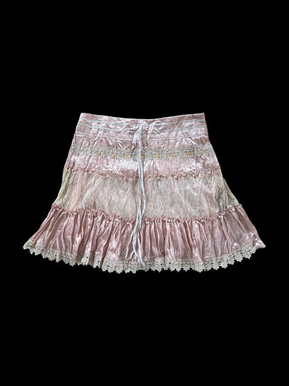 Light pink ruffled skirt