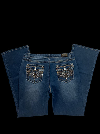Embellished bootcut jeans