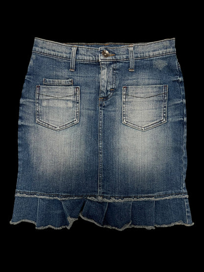 Embellished denim skirt
