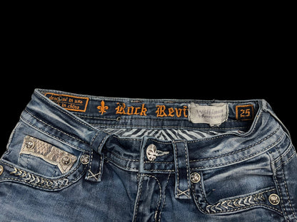 Rock revival mini skirt
