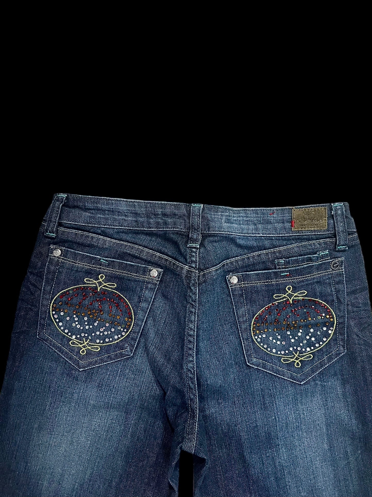 Ecko red embellished jeans