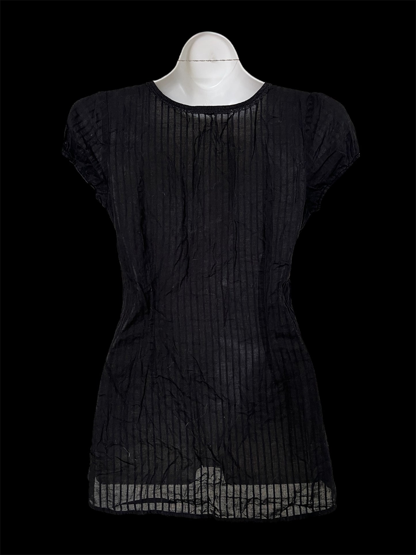 Black button-up top