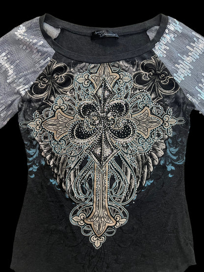 Embellished long sleeved top