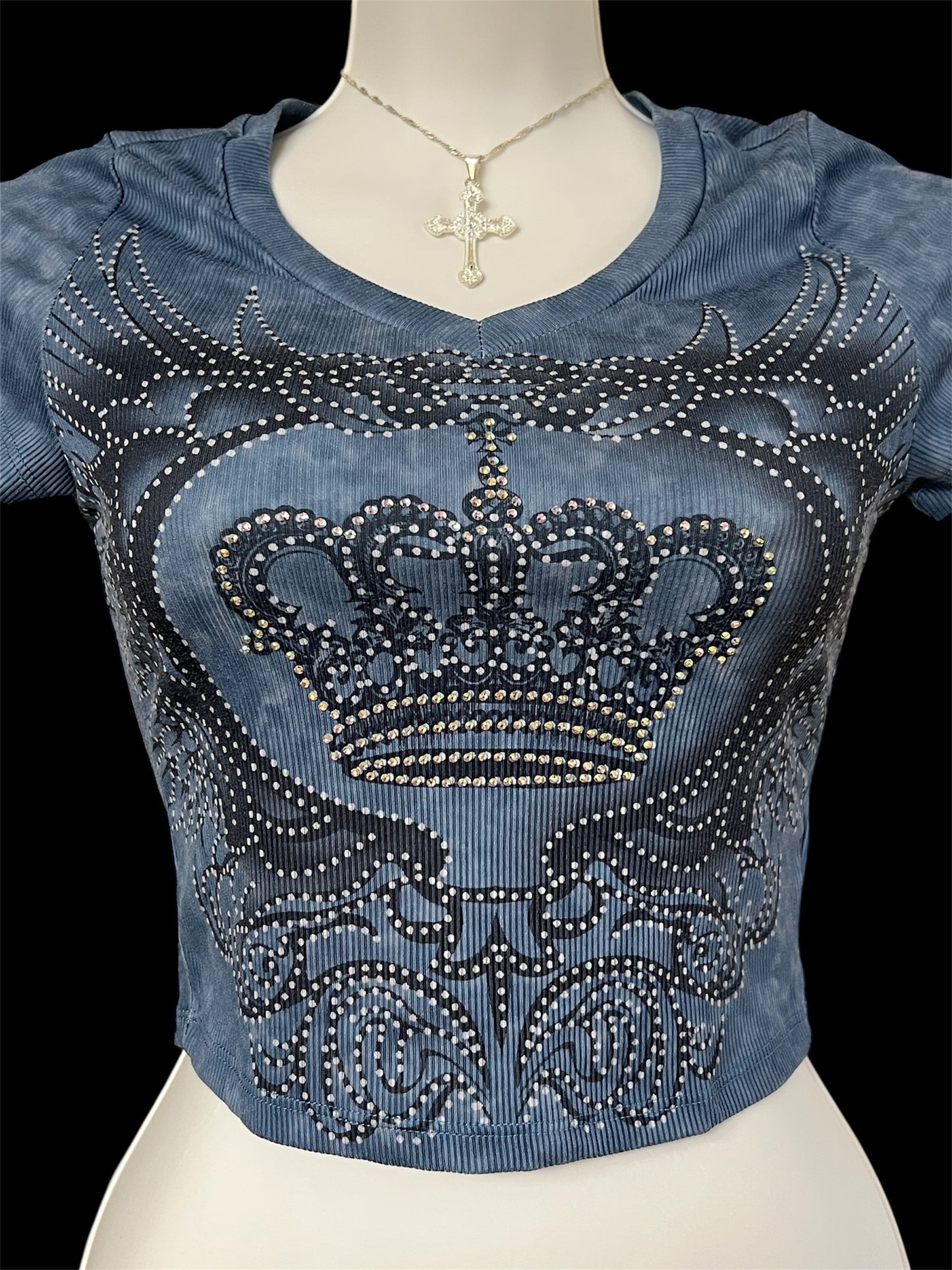 Embellished crop top