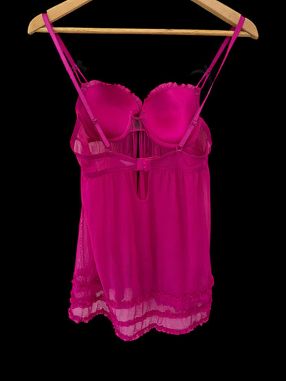 Hot pink babydoll lingerie top