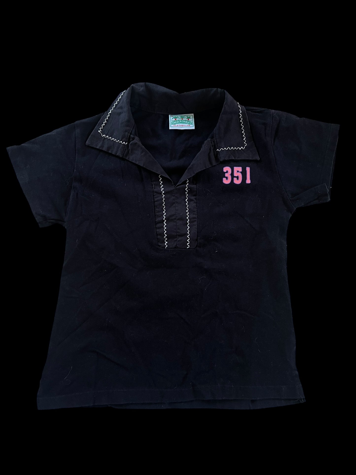 Black polo top