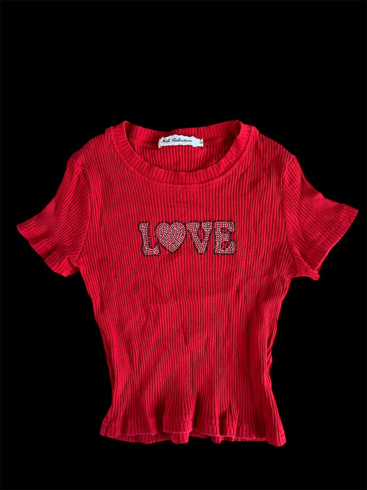 Red rhinestone top