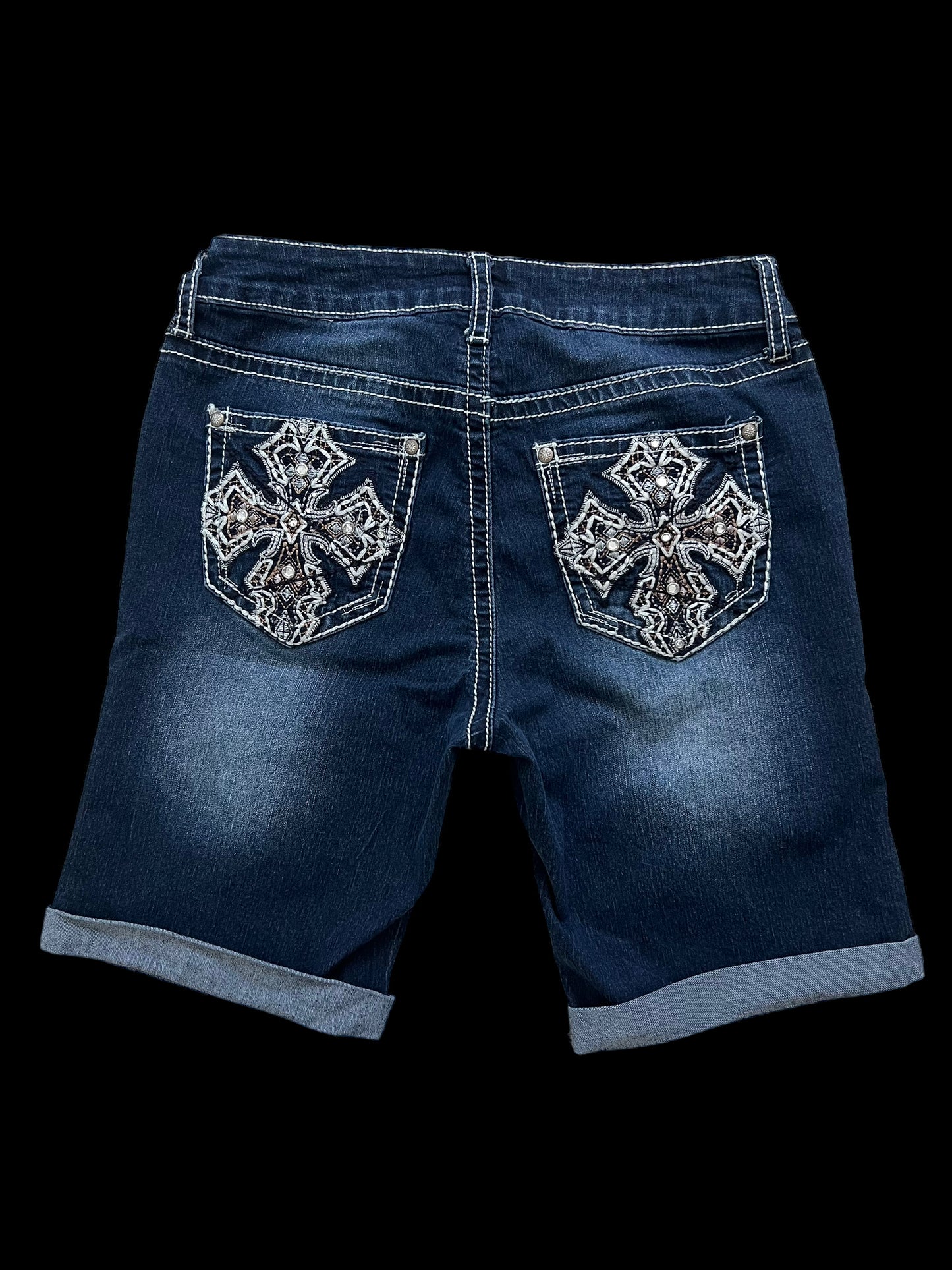 Embellished cross shorts