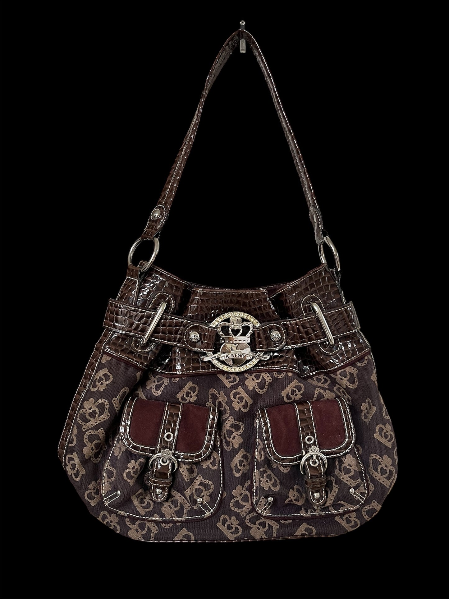 Kathy Van Zeeland Vintage Brown Shoulder Bag