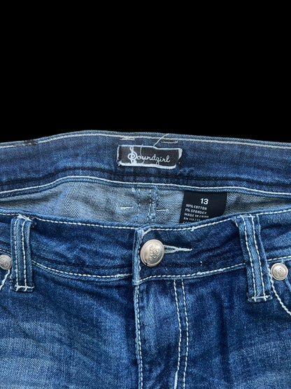 Embellished cross jeans
