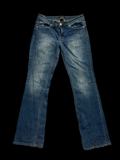 Embellished low rise jeans
