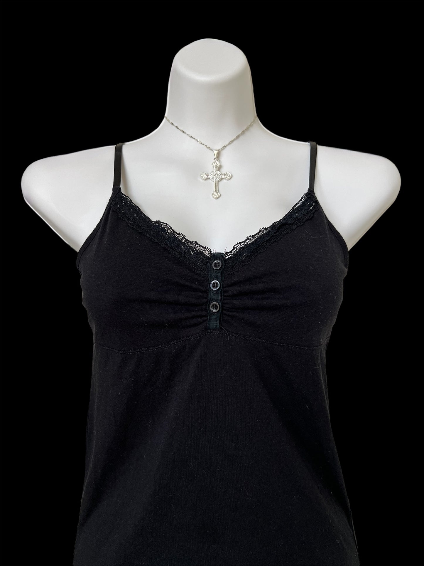 Black dainty cami top