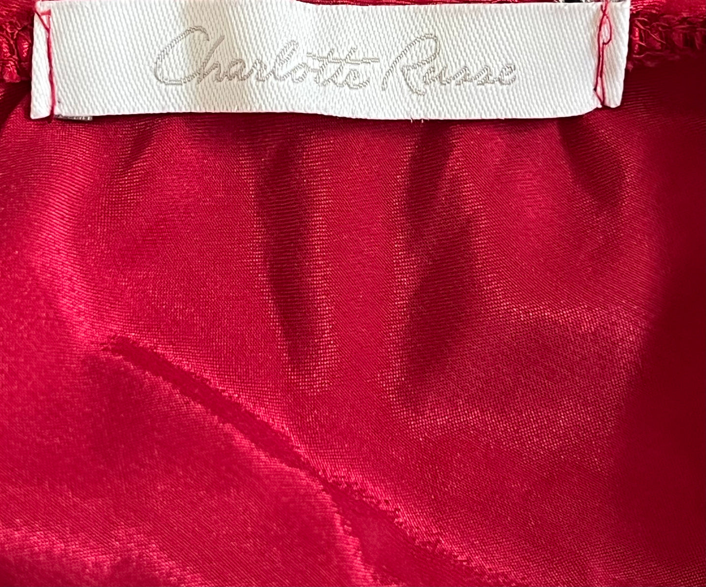 Red sequined babydoll top