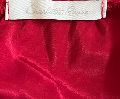 Red sequined babydoll top