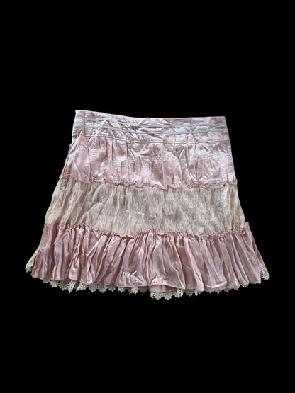 Light pink ruffled skirt