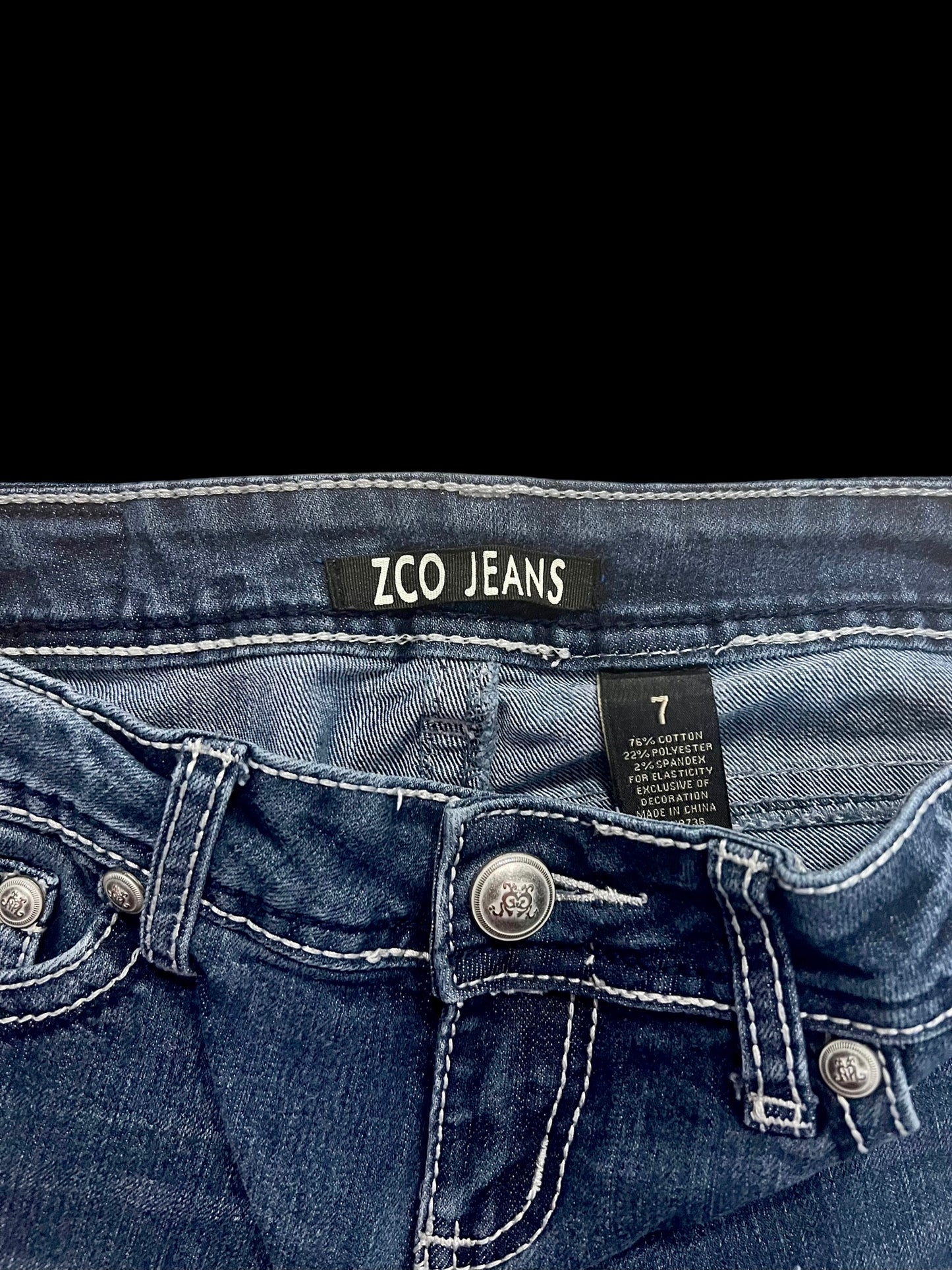 Embellished cross jeans