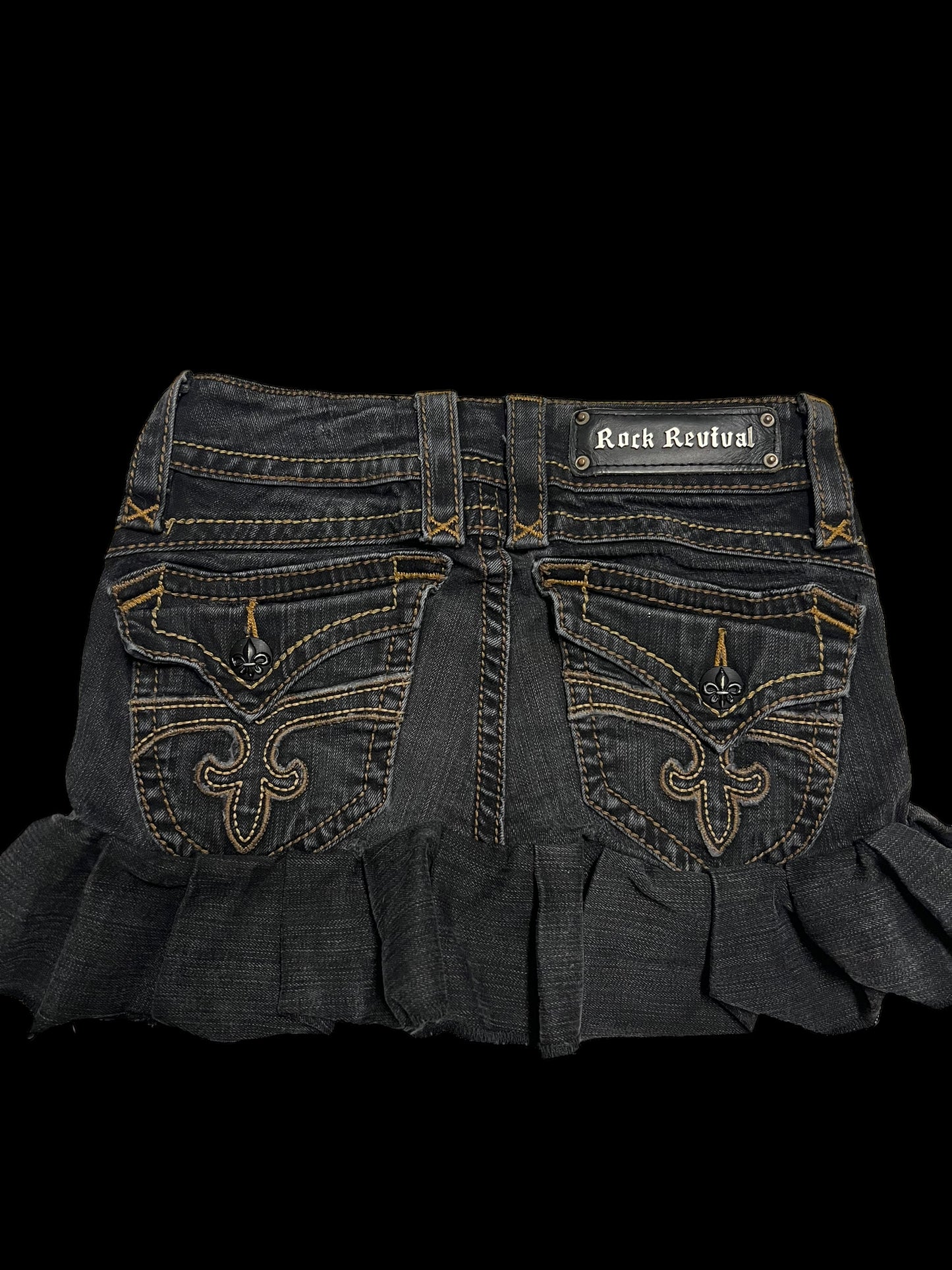 Rock revival mini skirt