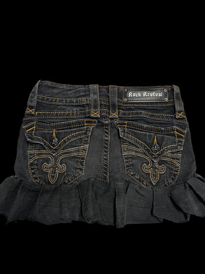 Rock revival mini skirt
