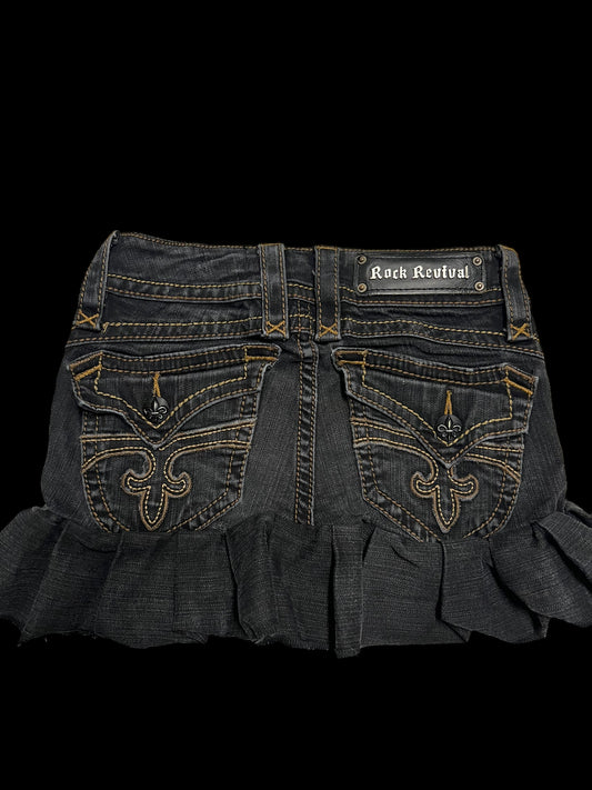 Rock revival mini skirt