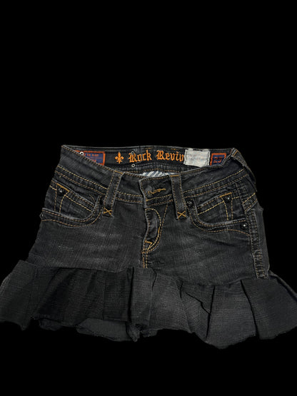 Rock revival mini skirt