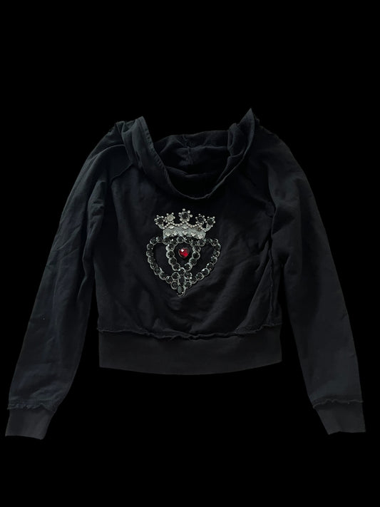 Black embellished hoodie