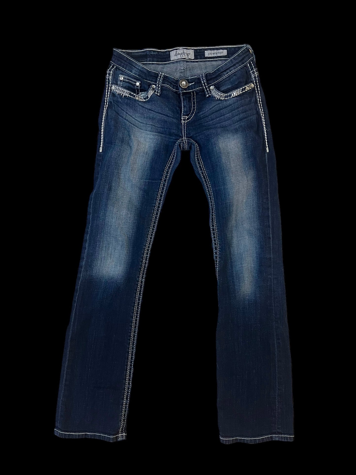 Sequin bootcut jeans