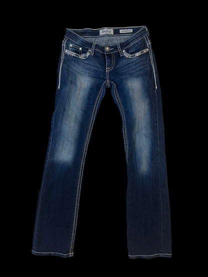 Sequin bootcut jeans