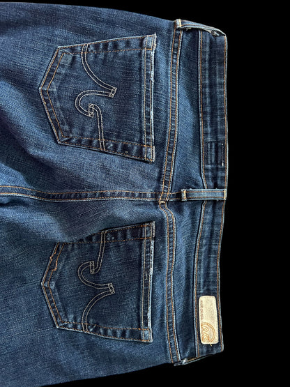 Dark blue flared pants