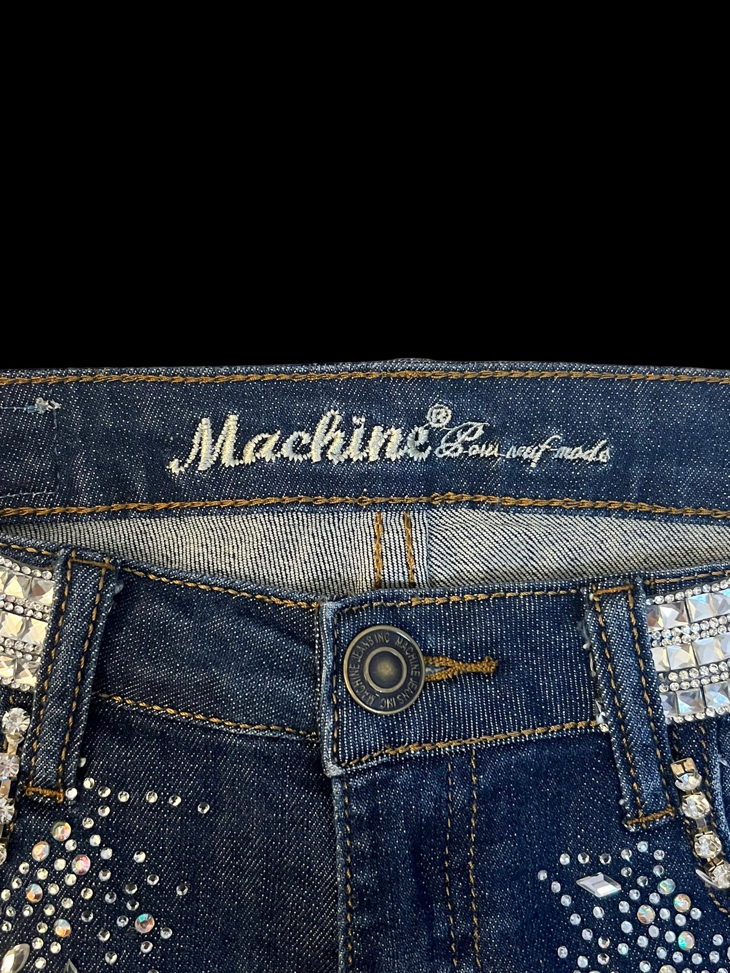 Bedazzled jean shorts
