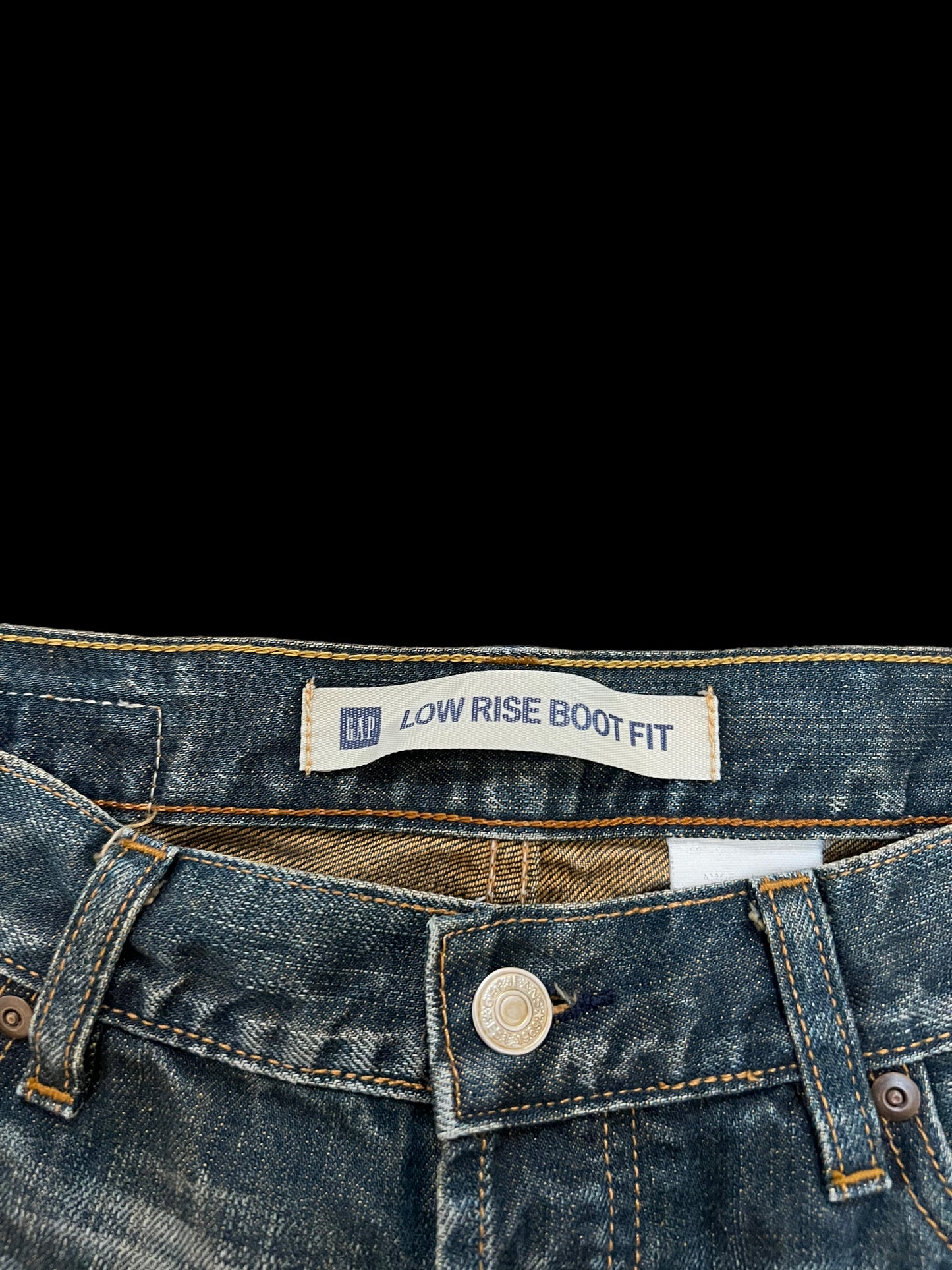 Low-rise boot cut jeans