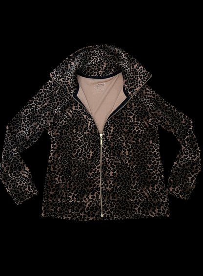 Cheetah print zip up
