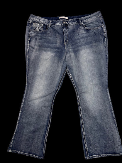 Plus-size embellished jeans