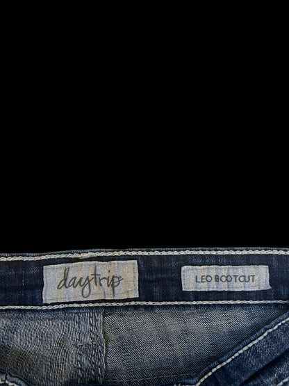 Sequin bootcut jeans