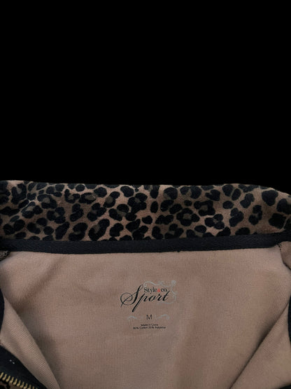 Cheetah print zip up