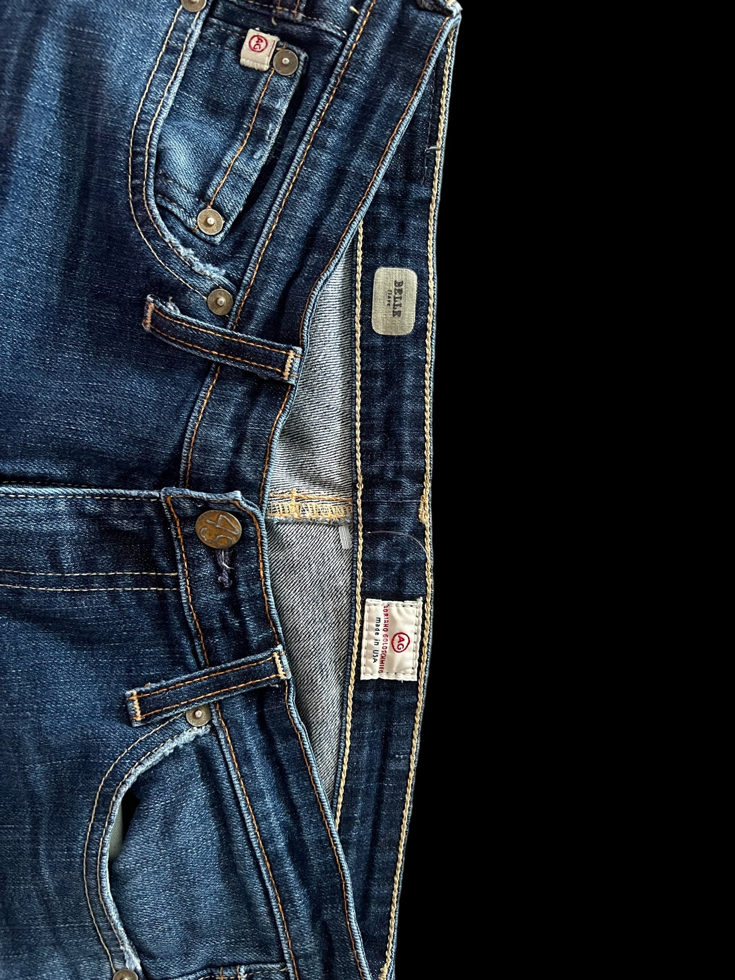 Dark blue flared pants