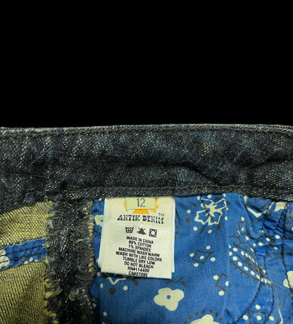 Embroidered denim skirt