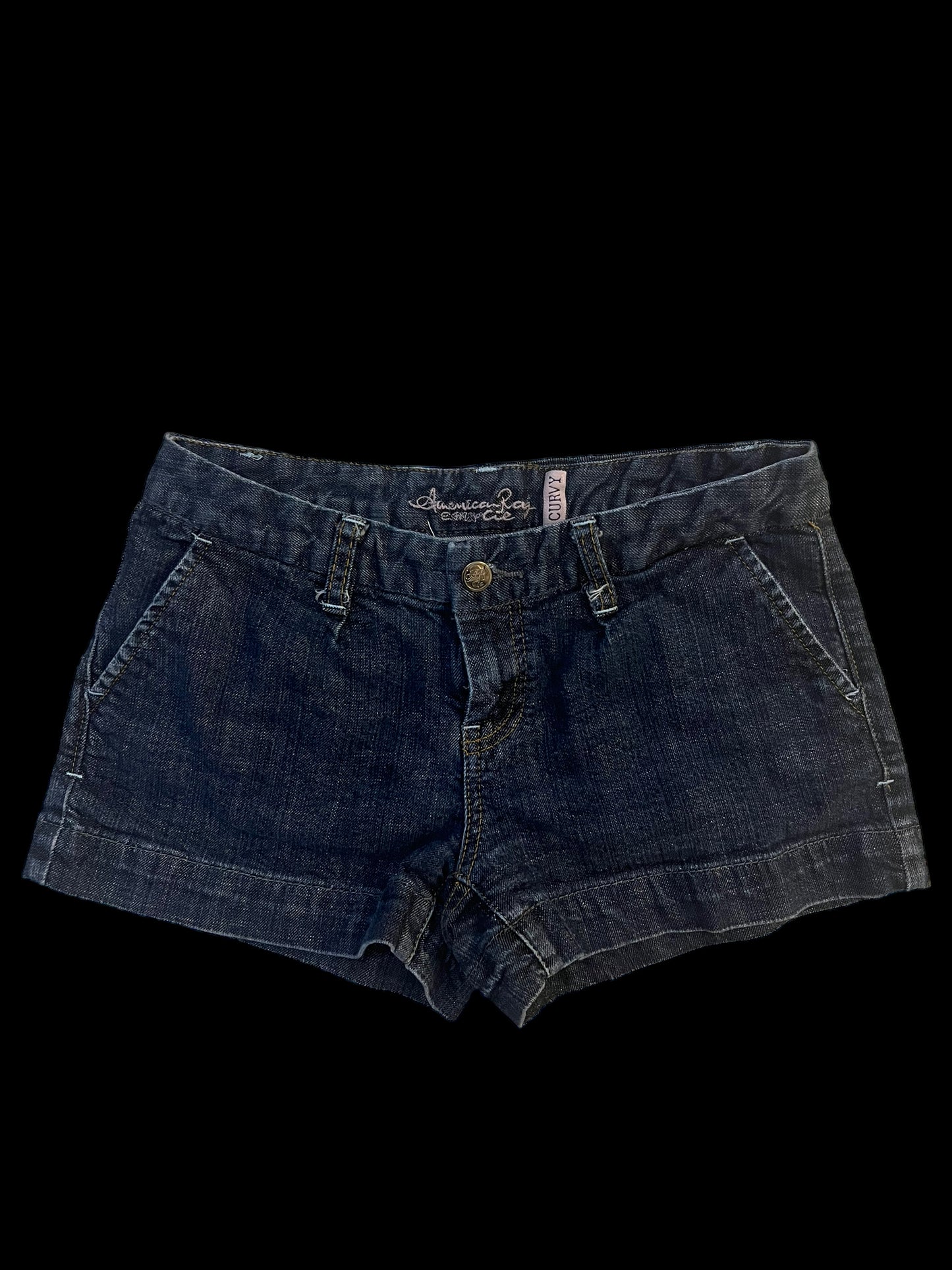 Navy jean shorts