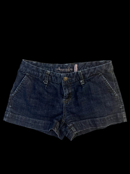 Navy jean shorts