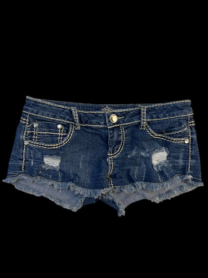 Low-rise embellished shorts