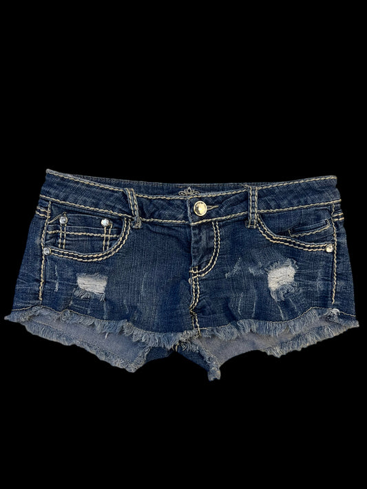 Low-rise embellished shorts