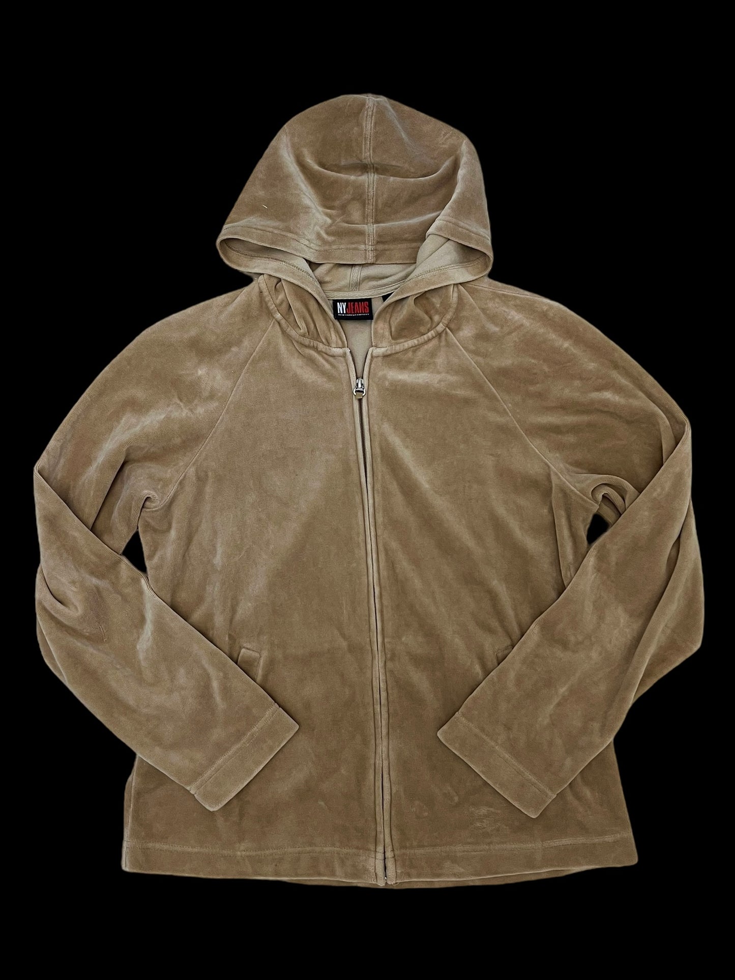 Velvet zip up hoodie
