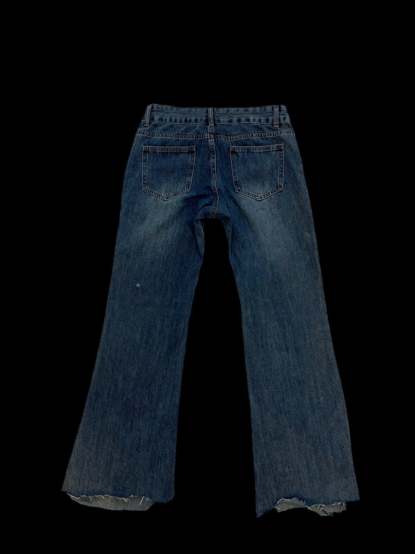 Embroidered butterfly jeans